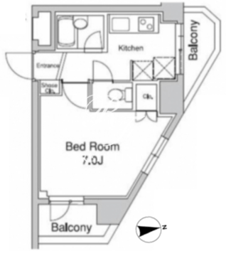 プラウドフラット代々木上原 604 間取り図