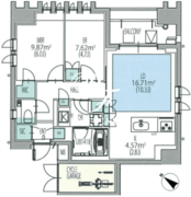 オーパスレジデンス日本橋イースト 1101 間取り図