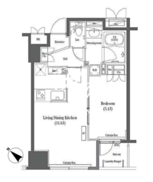 コンフォリア日本橋 903 間取り図