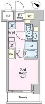 リビオメゾン戸越銀座 804 間取り図