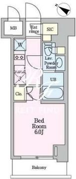 リビオメゾン戸越銀座 602 間取り図