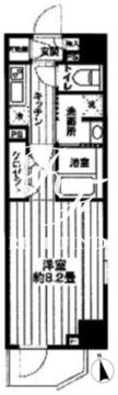 フレシア中目黒 602 間取り図