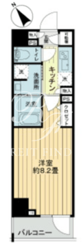 フレシア中目黒 603 間取り図