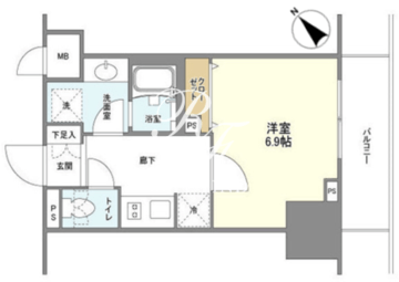 ＢＬＥＳＳ蔵前 516 間取り図