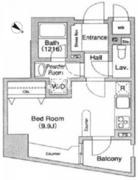 プライムアーバン中目黒2 808 間取り図
