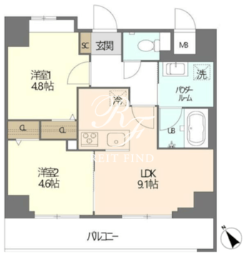 Ｌｅａ　Ｈａｌｅ 7F-2 間取り図