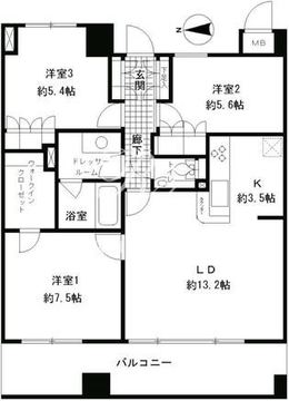 ガーネットコート四谷 1102 間取り図