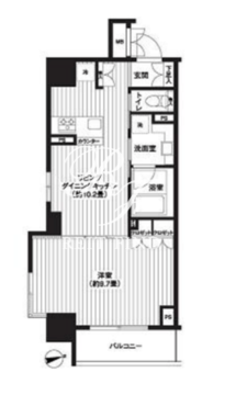 レジディア新御徒町 701 間取り図