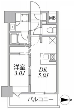 シーフォルム住吉 1005 間取り図