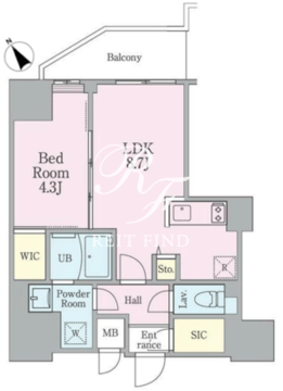 リビオメゾン南砂町 1210 間取り図