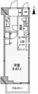 グランパセオ高田馬場 404 間取り図