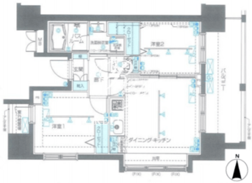 ズーム品川南 701 間取り図
