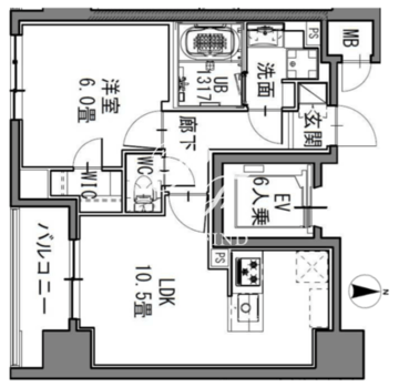 エスレジデンス新御徒町イースト 403 間取り図