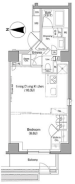 ザ・パークハビオ目黒フォート 102 間取り図