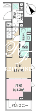 ルフォンプログレ四谷 902 間取り図