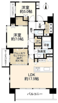 ブリリア弦巻 504 間取り図