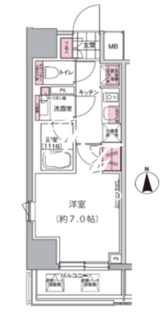 プレジリア東日本橋 601 間取り図
