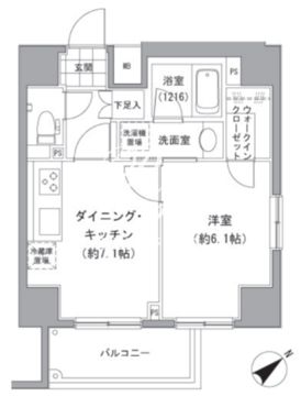 グランベル中落合 203 間取り図
