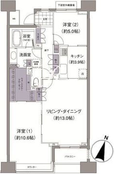 アビティ目黒 405 間取り図
