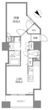 ルクレ新川レジデンス 803 間取り図