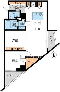 アーデン芝公園 1503 間取り図