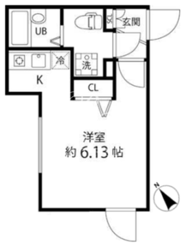 ブランシェ神楽坂 204 間取り図