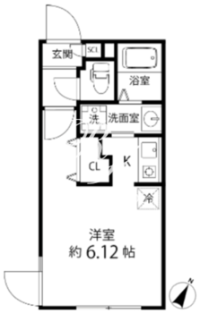 ブランシェ神楽坂 401 間取り図