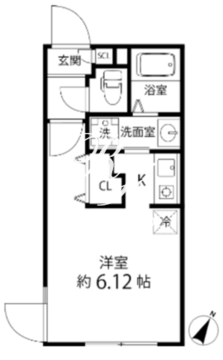 ブランシェ神楽坂 501 間取り図