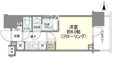 ピアース渋谷ウエスト 903 間取り図