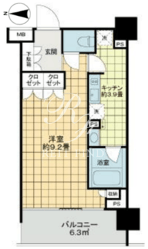 イクサージュ目黒 906 間取り図