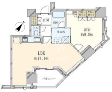 プラウドタワー白金台 11F 間取り図