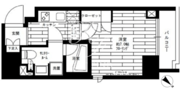 ステージファースト蔵前アジールコート 1203 間取り図