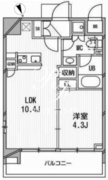 アーデン麻布十番 401 間取り図