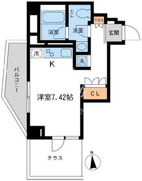 レジデンス白金コローレ 106 間取り図