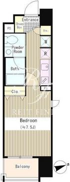 レムリア浅草 605 間取り図