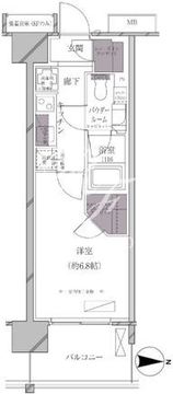 エースタンダード芝浦 409 間取り図
