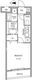 グローリオシェルト池袋本町 202 間取り図
