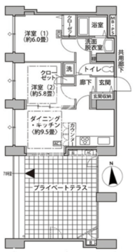 東雲キャナルコートCODAN 14-718 間取り図