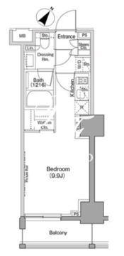 ザ・パークハビオ巣鴨 513 間取り図
