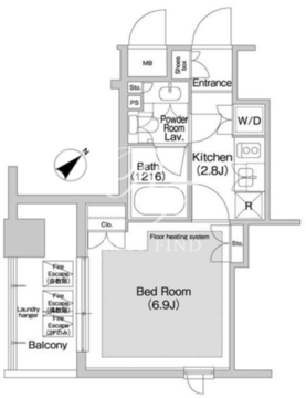 コンフォリア日本橋人形町イースト 1009 間取り図