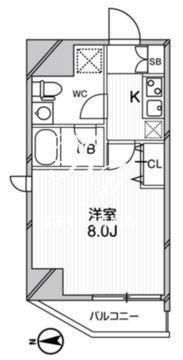 ジェノヴィア蒲田スカイガーデン 401 間取り図