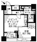 レジディア勝どき 604 間取り図
