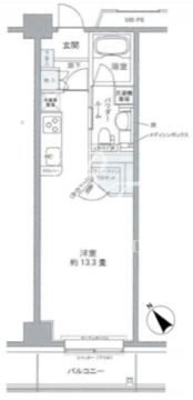 プライムアーバン豊洲 527 間取り図