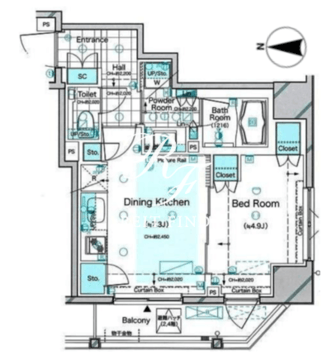 ドゥーエ三田 502 間取り図