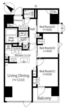コノート茗荷谷 201 間取り図