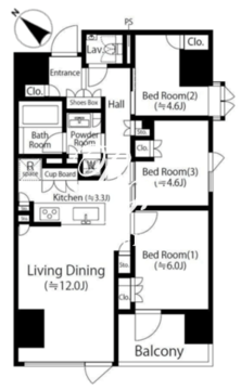 コノート茗荷谷 501 間取り図