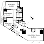 コノート茗荷谷 801 間取り図