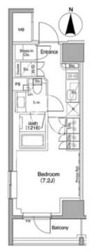 ザ・パークハビオ麻布十番 207 間取り図