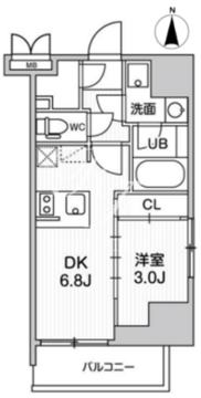 シーフォルム大井町2 1102 間取り図