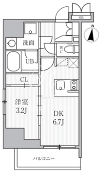シーフォルム大井町2 1201 間取り図